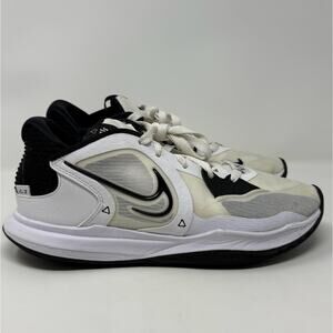 Nike Kyrie 5 TB Low White Black Basketball Shoes Size DO9617-100 Men's 7.5